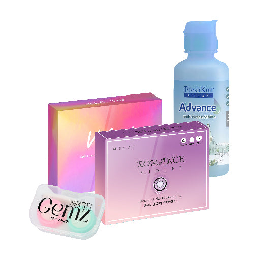 GWP: Assorted Medicsoft Si-Hy Series (Velvet/ Romance) x 2 boxes + FreshKon Solution 100ml + Lens Case